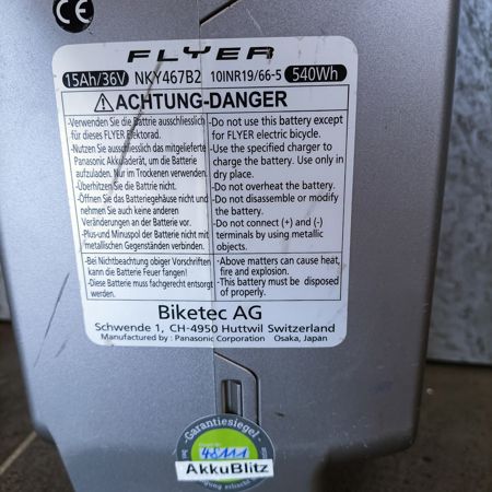 Flyer 15Ah Akku inkl. Reset für Fehler E3